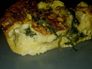spinach bread pudding