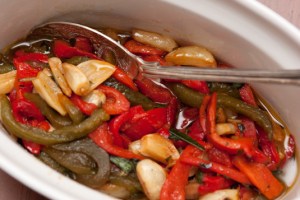 roast pepper and garlic