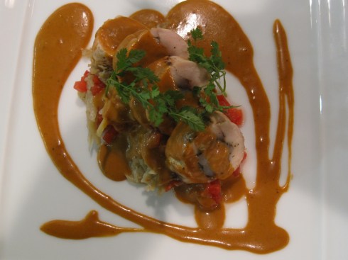 chicken king prawns newburg sauce