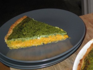 slice of butternut and spinach tart tart heaven