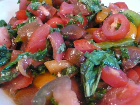 Tomato Salad Heirloom tomatoes