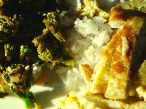 Rice Greens Omelette