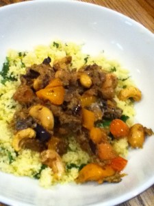 Kind-of-Ratatouille with Spinach Couscous!