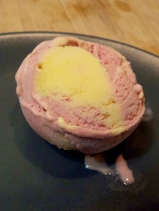 Passion Fruit Raspberry Ripple Ice Cream Yum!