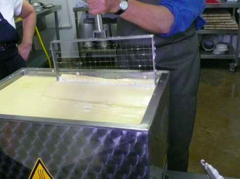 with a big metal tennis racquet!